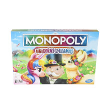 Monopoly Unicorns vs. Llamas Board Game for Ages 8 and up, Play on Team Unicorn or Team Llama [Amazon Exclusive] - Amazon Exclusive