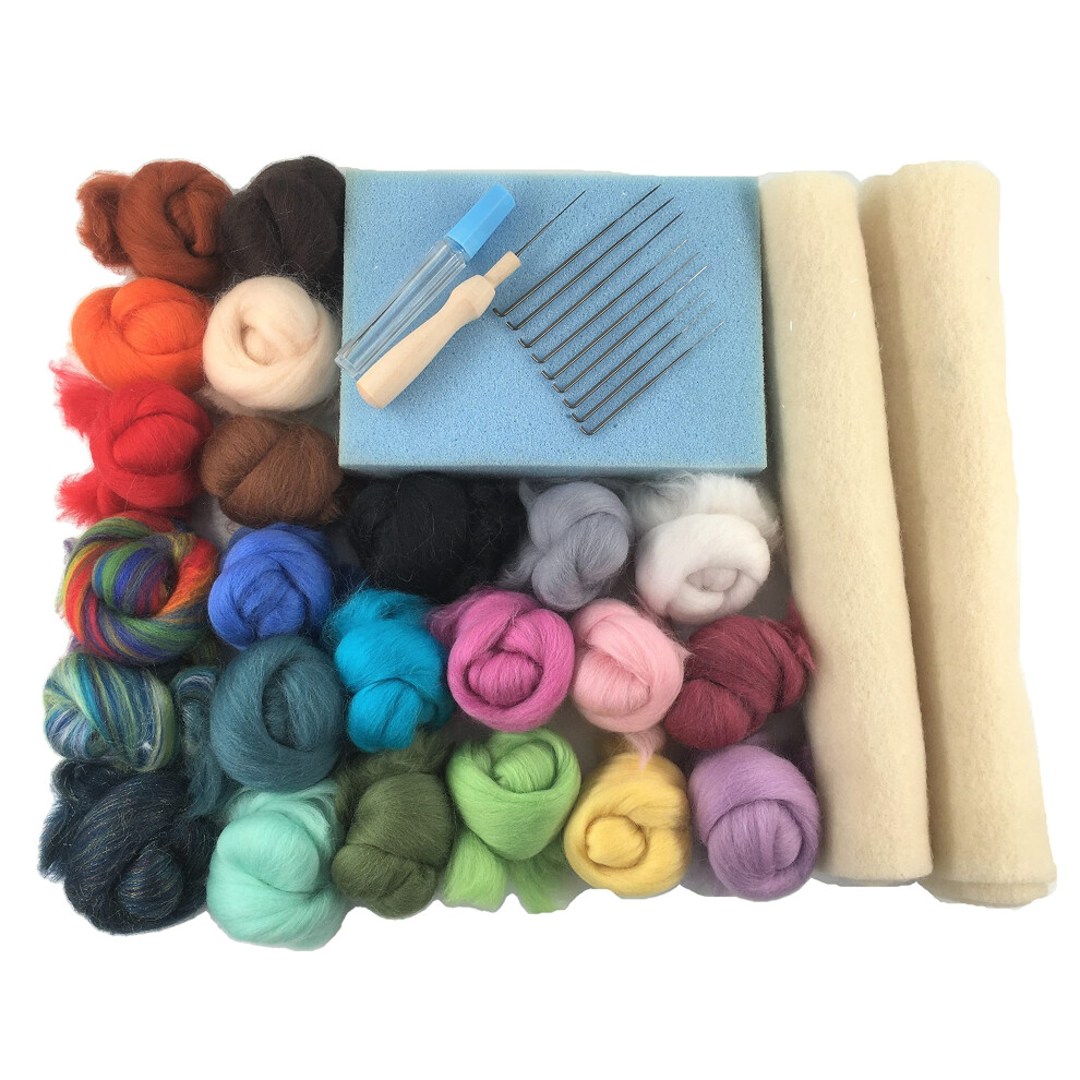Molten Designs Needle Felting Starter Kit for 2D Needle Felting (Painting with Wool) - Comes Boxed - Image 3