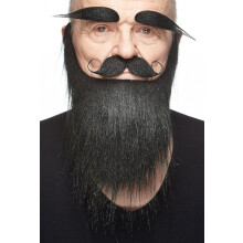 Mustaches Self-Adhesive Fake Mustache, Beard and Eyebrows, Novelty Fake Facial Hair, Costume Accessory for Adults, Various Styles and Colours