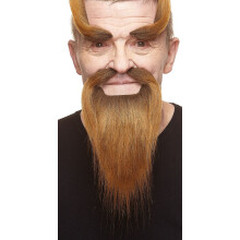 Mustaches Self-Adhesive Fake Mustache, Beard and Eyebrows, Novelty Fake Facial Hair, Costume Accessory for Adults, Various Styles and Colours