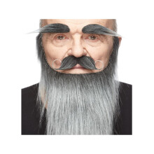 Mustaches Self-Adhesive Fake Mustache, Beard and Eyebrows, Novelty Fake Facial Hair, Costume Accessory for Adults, Various Styles and Colours