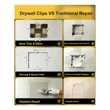 20 Pack Drywall Repair Clips,Easy Install Drywall Clip Drywalls Patch Clip Drywall Repair Kit for Damaged Wall Sheetrock