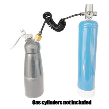 Whipped Cream Charger Pressure Regulator Valve with Hose for 0.95L Nitrogen Tank (M11) and 580g Cream Bottle Dispenser