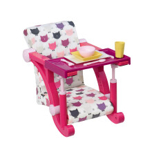 Our Generation Doll High Chair, Let's Hang Clip-On Chair, Cat, Furniture