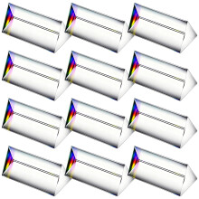 Clear Triangular Prism, 12PCS Minimalist Practical Optical Glass Prisms Light Triple Prism for Photography Physics Teaching