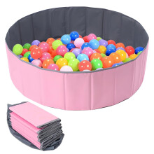 Foldable Pet Ball Pit, Durable Oxford Fabric Portable Ocean Ball Playpen, Comes With Interactive Pet Chew Balls, Indoor Outdoor Garden Use