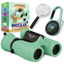 Promora Binoculars for Kids, Set with Magnifying Glass & Compass