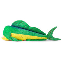 Ghost Saury Fish Plush Stuffed Animal, 17.7 Inch Green Simulation Unicorn Fish Plush Stuffed Toy Simulate Real Animal Plush Toy