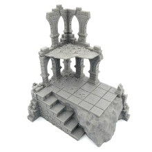 QP3D - Battle Ruined Pillars Building, Terrain Scenery for Tabletop & RPG 28-32mm Miniatures Wargame Props DnD D&D, 3D Printed and Paintable