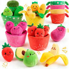 SAIMAND Baby Sensory Toys 6-9-12 Months - Plush Fruit & Veg Sorting Toy