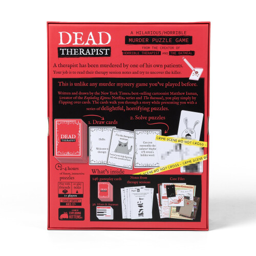 Exploding Kittens Exploding Kittens Dead Therapist, 1+ Players, Age 17+ Mystery Game 1