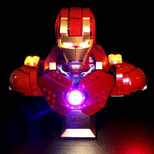 Light Kit for Lego 76327 Iron Man MK4 Bust - Compatible with Lego Marvel Building Blocks Model