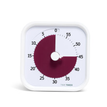 Time Timer MOD - 60-Minute Visual Timer, for School, Office and Meetings, Silent Operation (White)