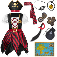 Spooktacular Creations Kids Pirate Costume, Buccaneer Princess Dress for Girls Halloween theme party and Role Play