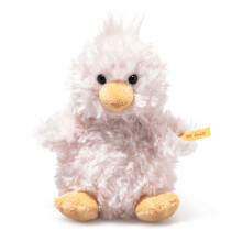 Steiff Pipsy Pink Chick 14 cm, furry plush bird, cuddly farm animal plush toy for children, machine washable