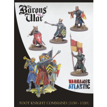 Wargames Atlantic, The Age of Chivalry, Foot Knights Command (1150-1320), 28MM Scale Miniatures