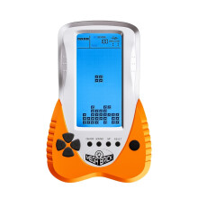 Blue backlit Block Game Console 3398 in 1 Retro Nostalgia Racing/Tank Battle/Snake Pocket Puzzle Game Console Handheld Portable Brick Toy Console