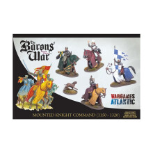 Wargames Atlantic, The Age of Chivalry, Mounted Knight Command (1150-1320), 28MM Scale Miniatures