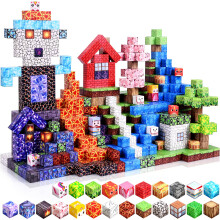 200pcs Magnetic Blocks, Magnetic Building Blocks Cube Toys for Kids, STEM Montessori Magnet Blocks