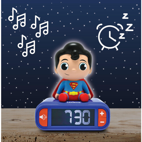 LEXIBOOK, Superman Nightlight Alarm Clock, RL800SU 1