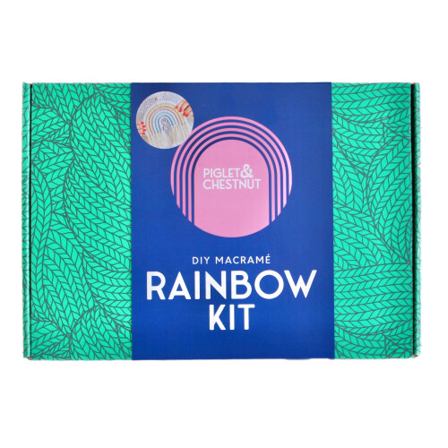 Piglet&Chestnut Beginner Macrame Rainbow Kit for Adults - DIY Craft Kit Modern Pinks 1