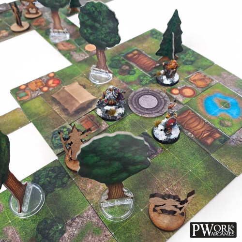 The Forest - RPG Modular Map Tiles - Double Face Cardboard Tiles 2