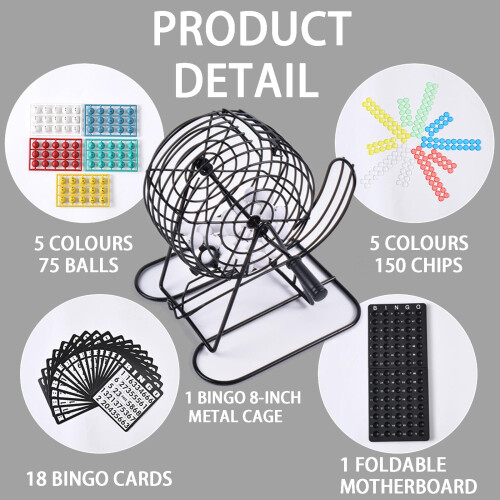 Bingo Game Set for Adults and Kids 2