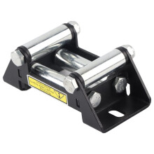 5 Inch Winch Roller Fairlead for Side By Side Cable Guide, 4 Way Heavy Duty Universal Mount with 125mm Hole, 4500 LBs