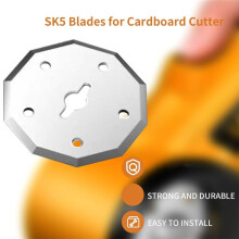 5 Lâminas Rotativas de Reposição SK5 para Cortadores Elétricos de Caixas de Papelão. Compatíveis com para , Zipsnip, Expedman, Snapfresh, LKCTB