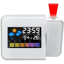 Orologio A Proiezione Rotante A LED - Sveglia Digitale A Colori con Proiezione 'Ora e Schermo LED Decorativo per La Casa B