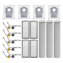Accessoires voor Qrevo Curv 2: Hoofdborstel, Zijborstel, Filter, Vervangingsonderdelen voor Stofzuiger, 21-Delige Set