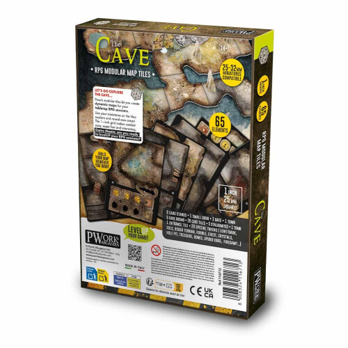 The Cave - RPG Modular Map Tiles - Double Face Cardboard Tiles 1