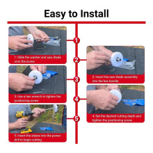 Inside Pipe Cutter for PVC Pipe, 6 PCS Blades and Hex Shank for Internal Flush Cutting
