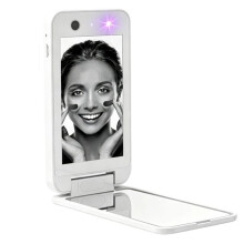 UV Ultraviolet Sunscreen Detection Sunscreen Tester LED Light Type-C Intelligent UV Mirror Portable Dressing White
