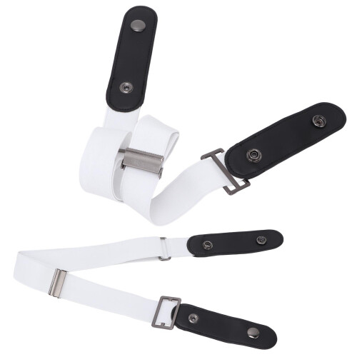 Damen Webgürtel Weiß ohne Schnalle 64-98cm