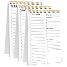 3pcs to Do List Notepad, 52 Pages to Do List Notebook Undated Daily Planner Notepad with Task Check List to Do