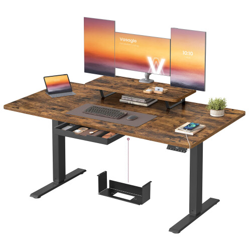 VASAGLE VASAGLE Electric Standing Desk, Height Adjustable, 140 x 70 cm