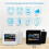 LED Rotating Projection Clock-Digital Color Display Alarm Clock with  Projection & Decorative LED Screen for Home B 7