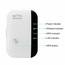 Repetidor Amplificador de Señal Wifi de Largo Alcance de 300 M, Extensor de Red Inalámbrica Enrutada, Mejora el Punto de Acceso Pequeño Tipo Bun,