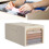 Beige Aufbewahrungsbox 50L Metallgriff 1