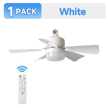 Confezione da 1 Ventilatore da Soffitto da 30 W con Luce e Telecomando, Dimmerabile, A LED, Attacco E27, Adatto per Soggiorno e Cucina