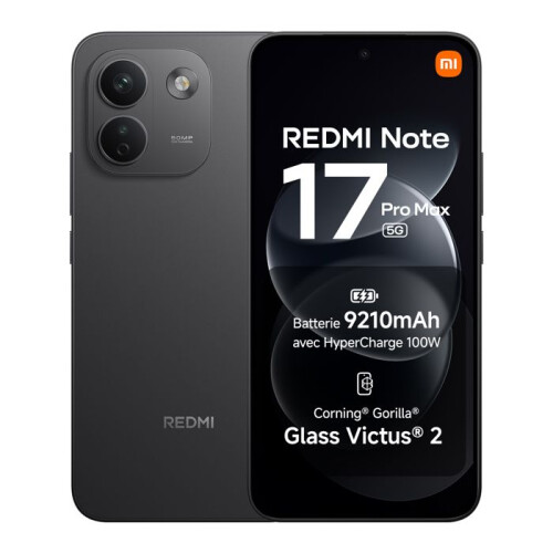 Xiaomi Smartphone - XIAOMI - Redmi Note 17 Pro Max 5G - 8Go RAM - 256Go - Negro