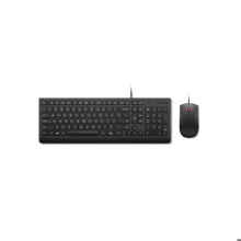 Combo teclado e mouse Lenovo Essential com fio Preto