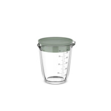 Bicchiere dosatore con coperchio Chef It vetro 500 ml - Nordic sage