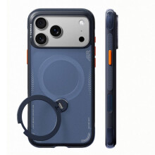 Coque TORRAS Ostand Q3 Air iPhone 18 Pro met 360 ondersteuning Diepblauw