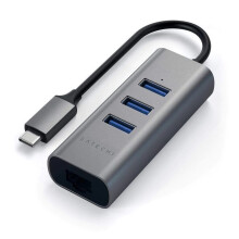 Hub USB - Satechi - HUB USB-C 4 IN 1 - Grigio Siderale - 3 Porte USB - Porta Ethernet RJ45