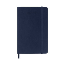 Agenda Moleskine Settimanale 18 Mesi 2026-27, Note, Copertina Morbida, Blu Zaffiro, Formato Pocket 9x14 cm.