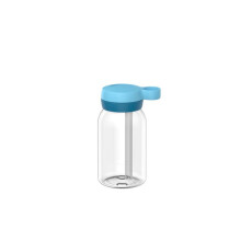 Bottiglia d'acqua da campus con cannuccia 450 ml - Blu cool