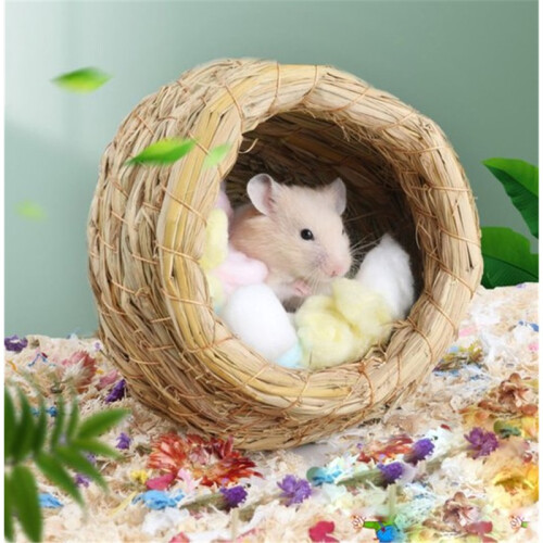 Woven Grass Hamster House – Breathable Nest for Small Pets 2