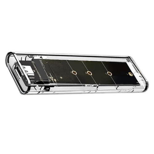 M.2 NGFF  SSD Case Clear USB Type C 10Gbps PCI-E M2 SSD Transparent External Enclosure Hard Disk Box 2
